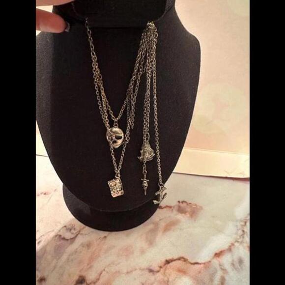 Jewelry - Vintage Multi-Chain Choker with Charms